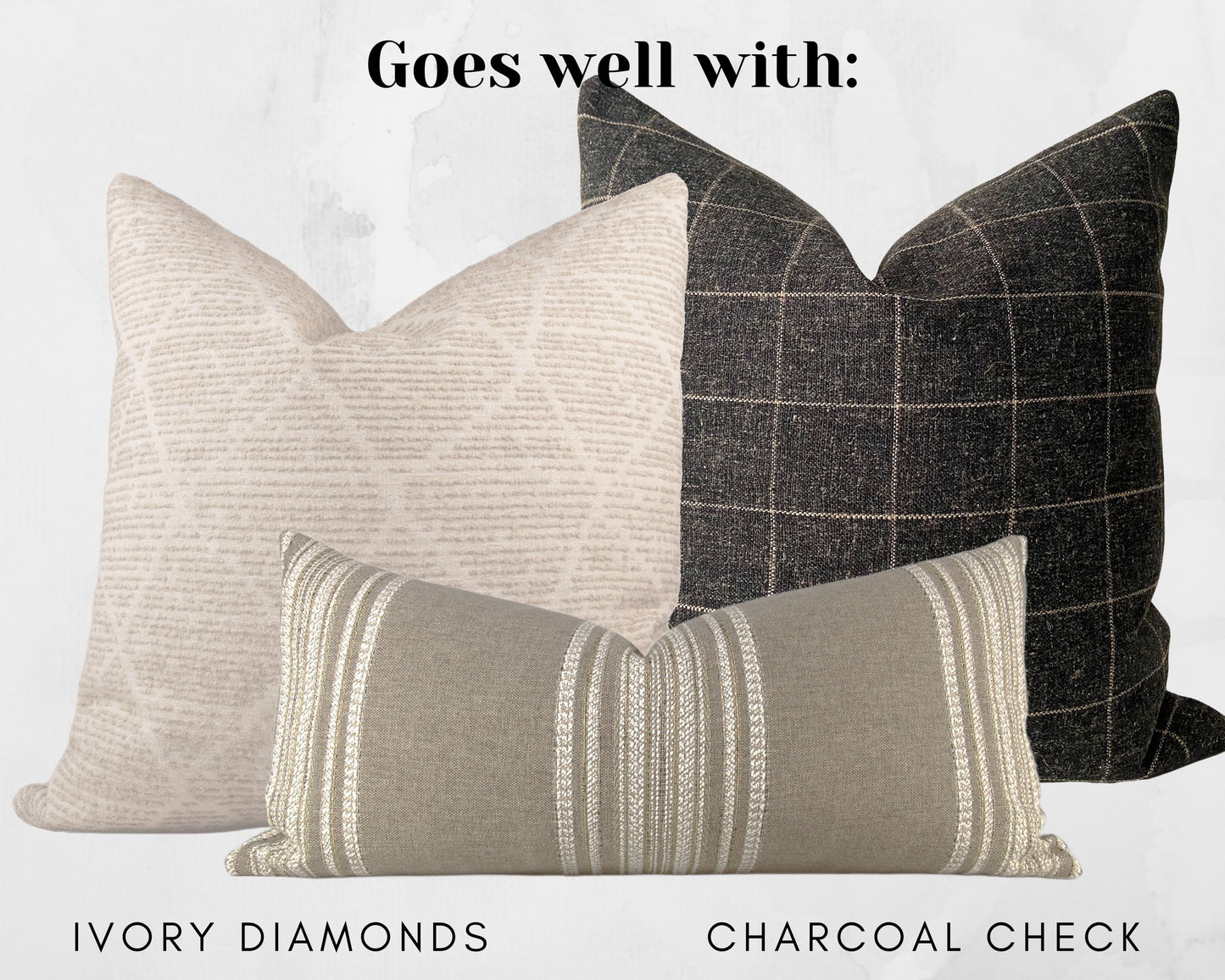 Ivory Diamonds Pillow Cover