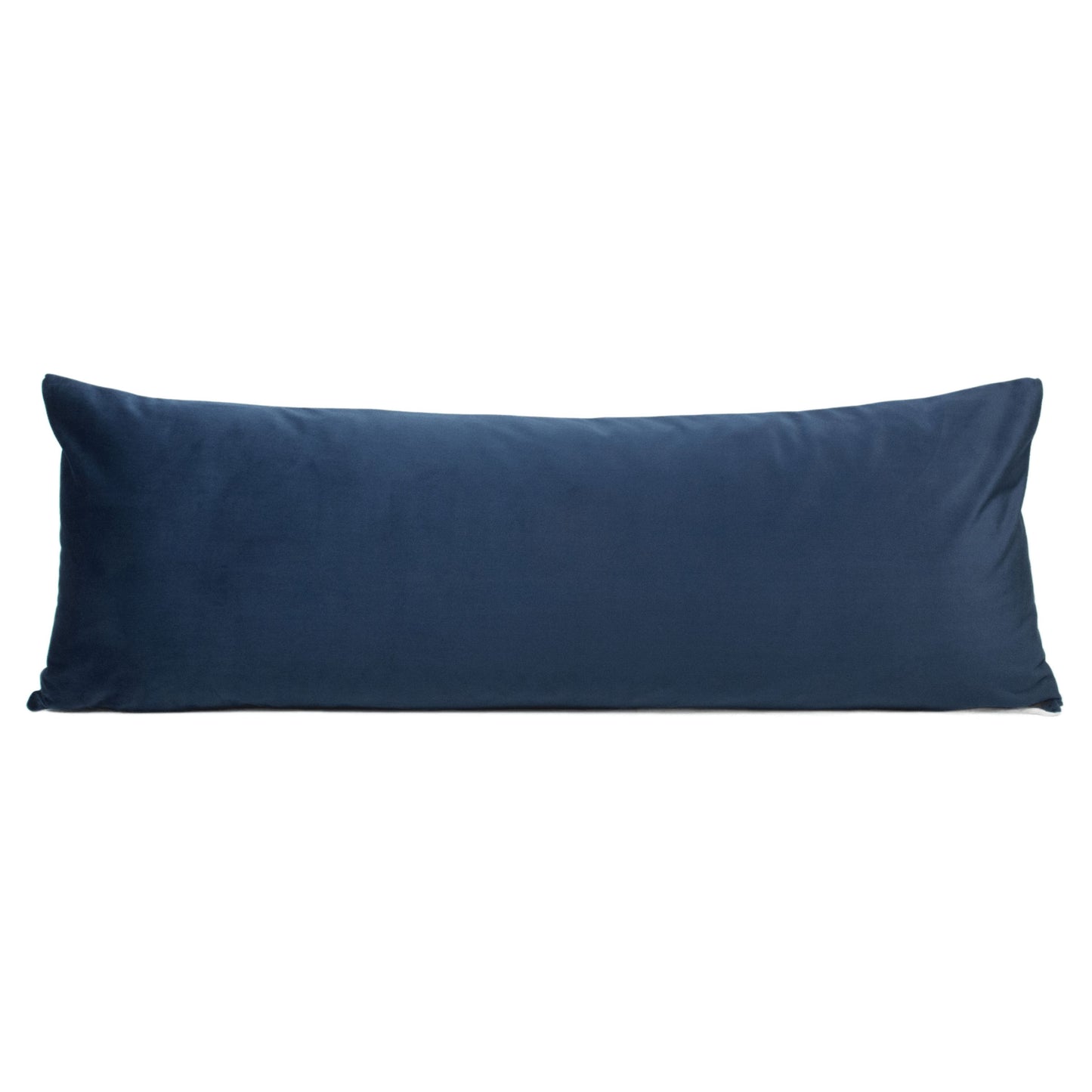 Slate Blue Velvet Long Lumbar Pillow Cover, 14x36"