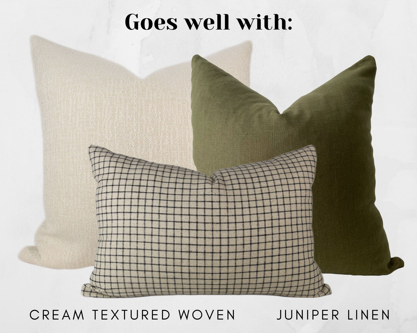 Black & Tan Check Lumbar Pillow Cover