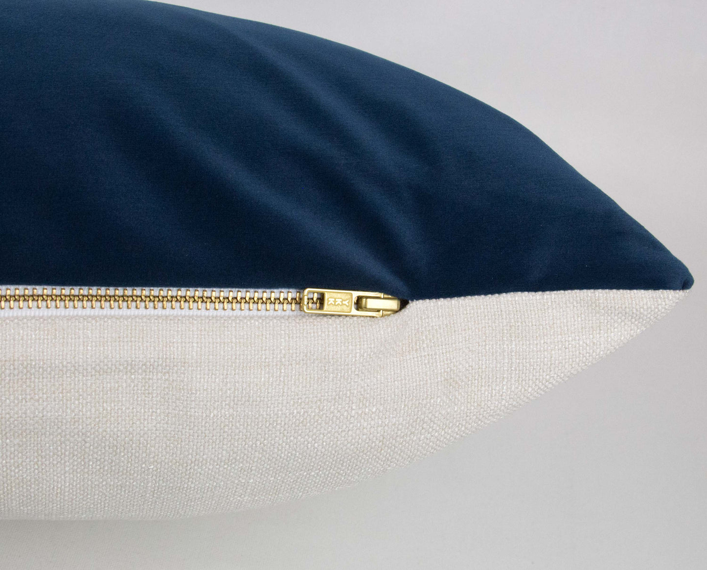 Slate Blue Velvet Long Lumbar Pillow Cover, 14x36"