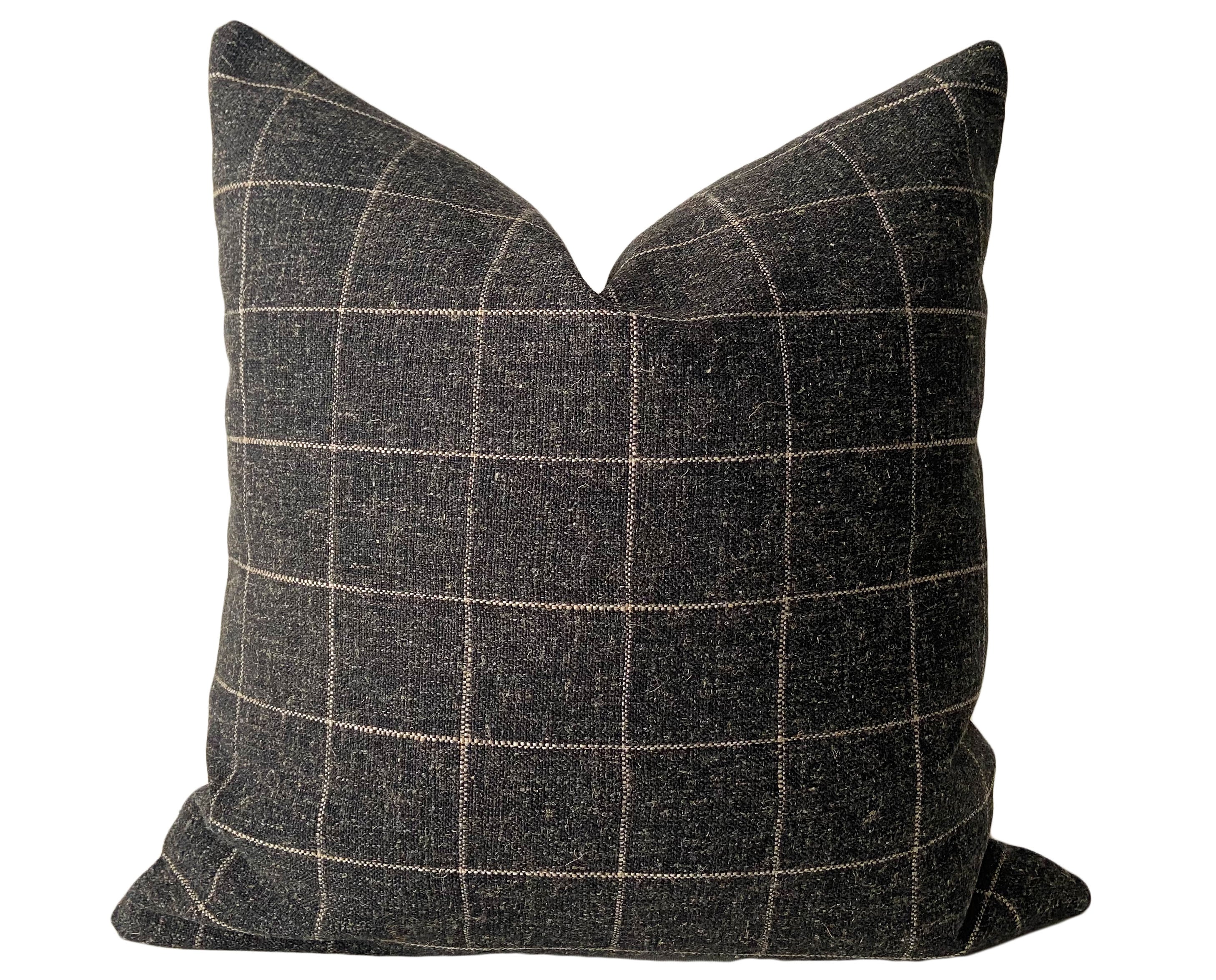 Charcoal Check Pillow