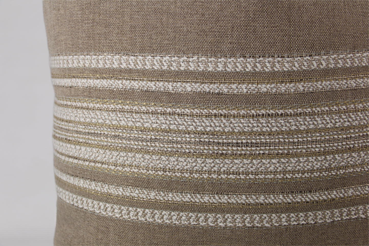Beige Multi-Stripe Pillow Cover
