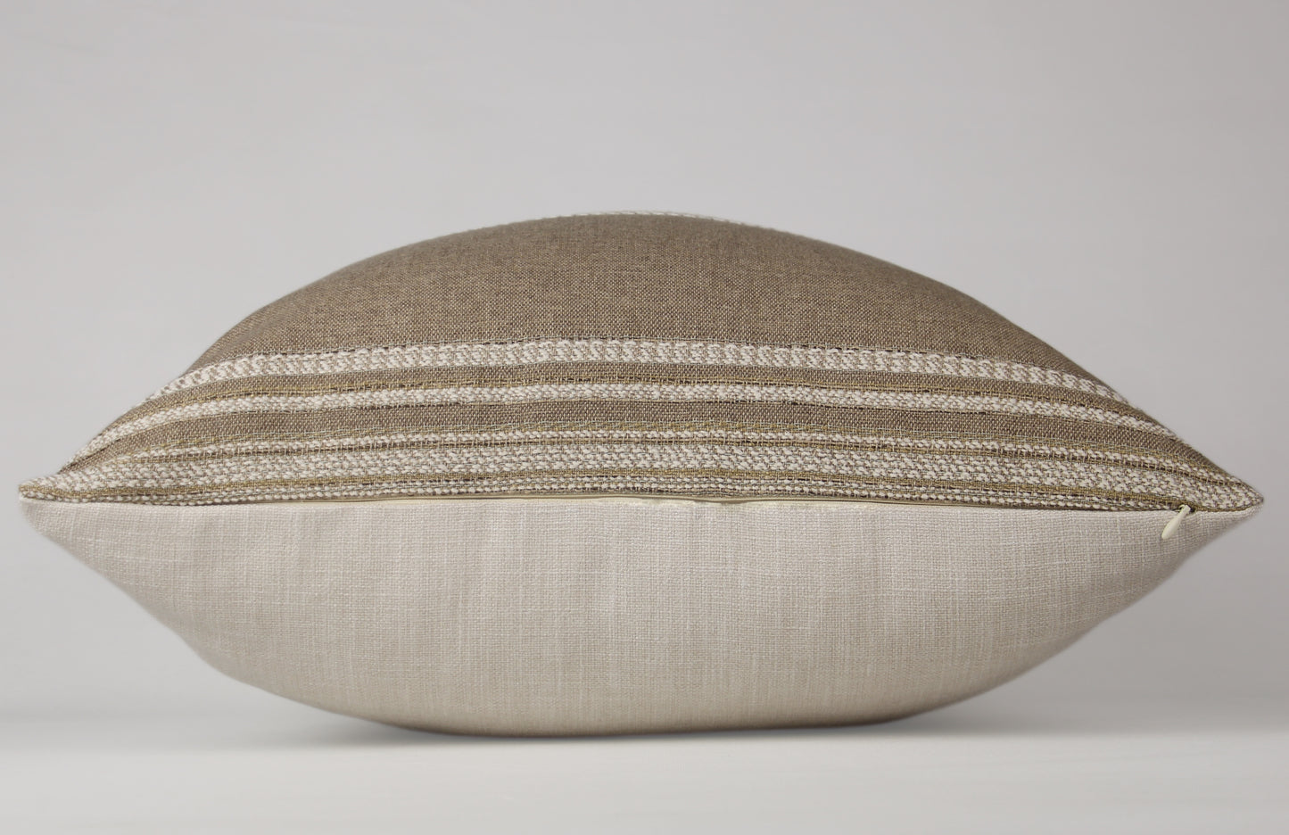 Beige Multi-Stripe Pillow Cover