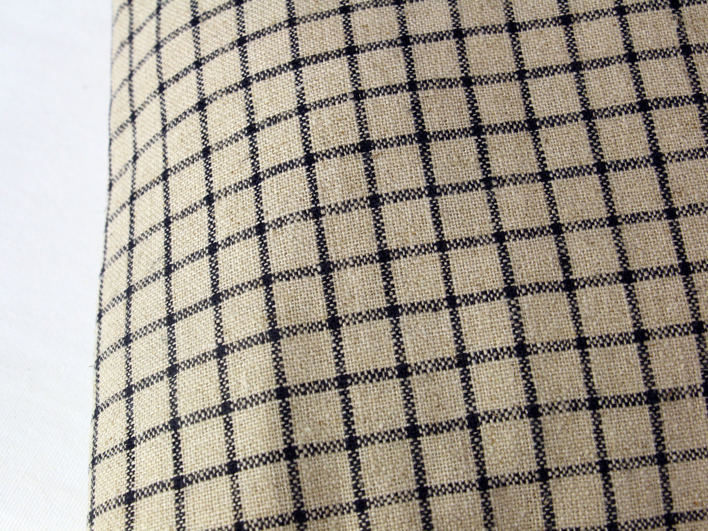 Black & Tan Check Lumbar Pillow Cover