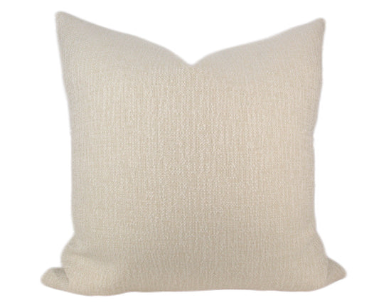 Cream Textured Woven Pillow Cover