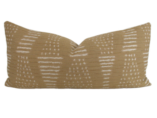 Camel Tribal Print Pillow Cover, 12x24" lumbar
