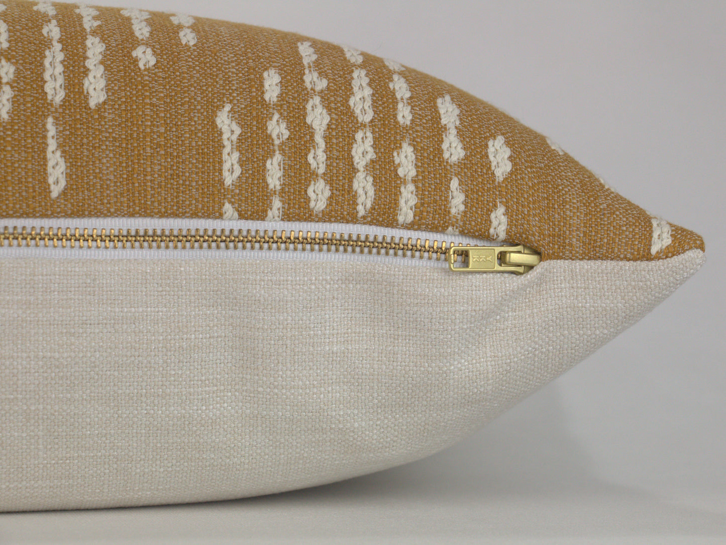 Gold Geometric Pillow Cover, 12x24" lumbar
