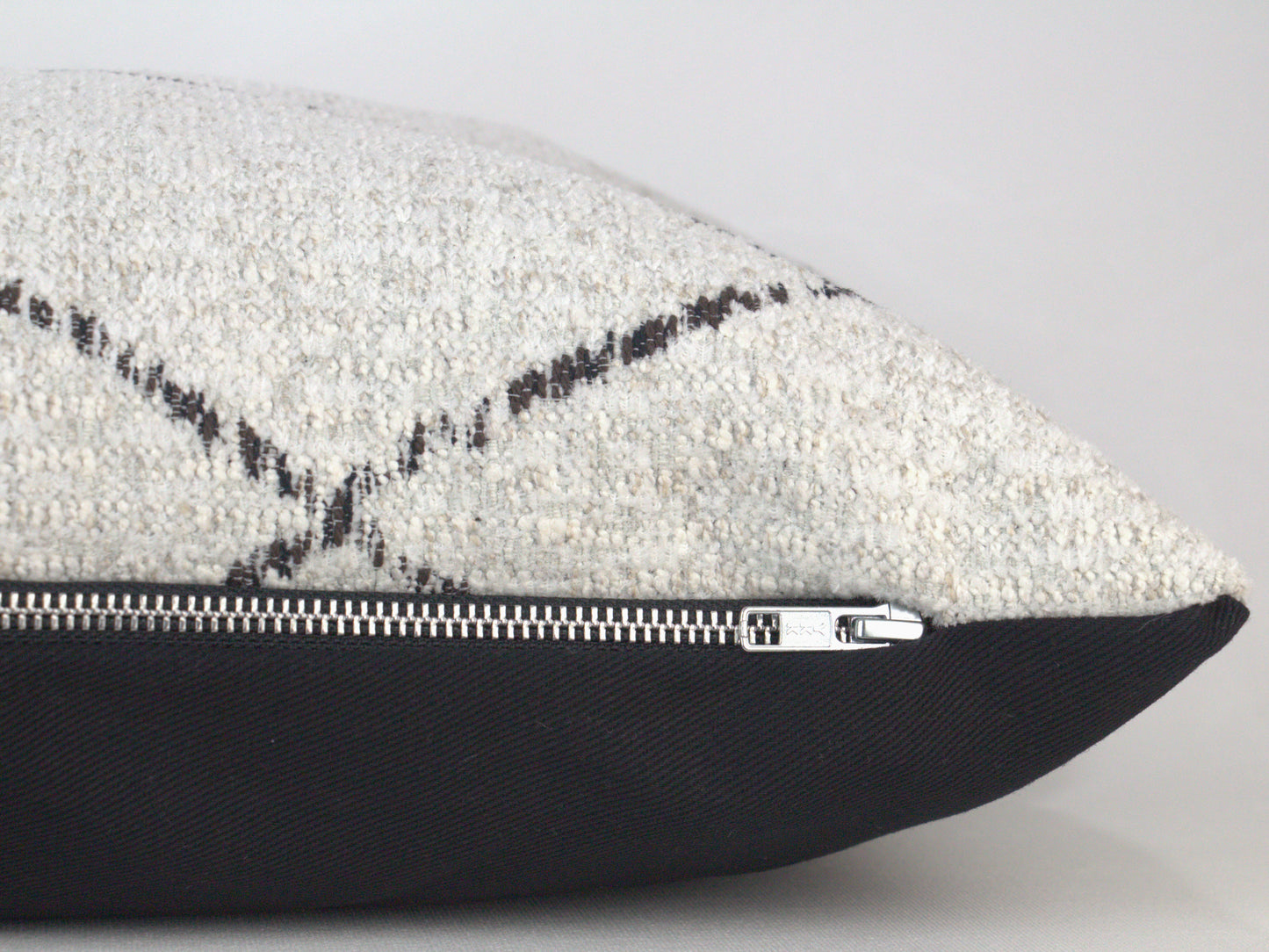 White & Black Moroccan Inspired Pillow Cover, lumbar