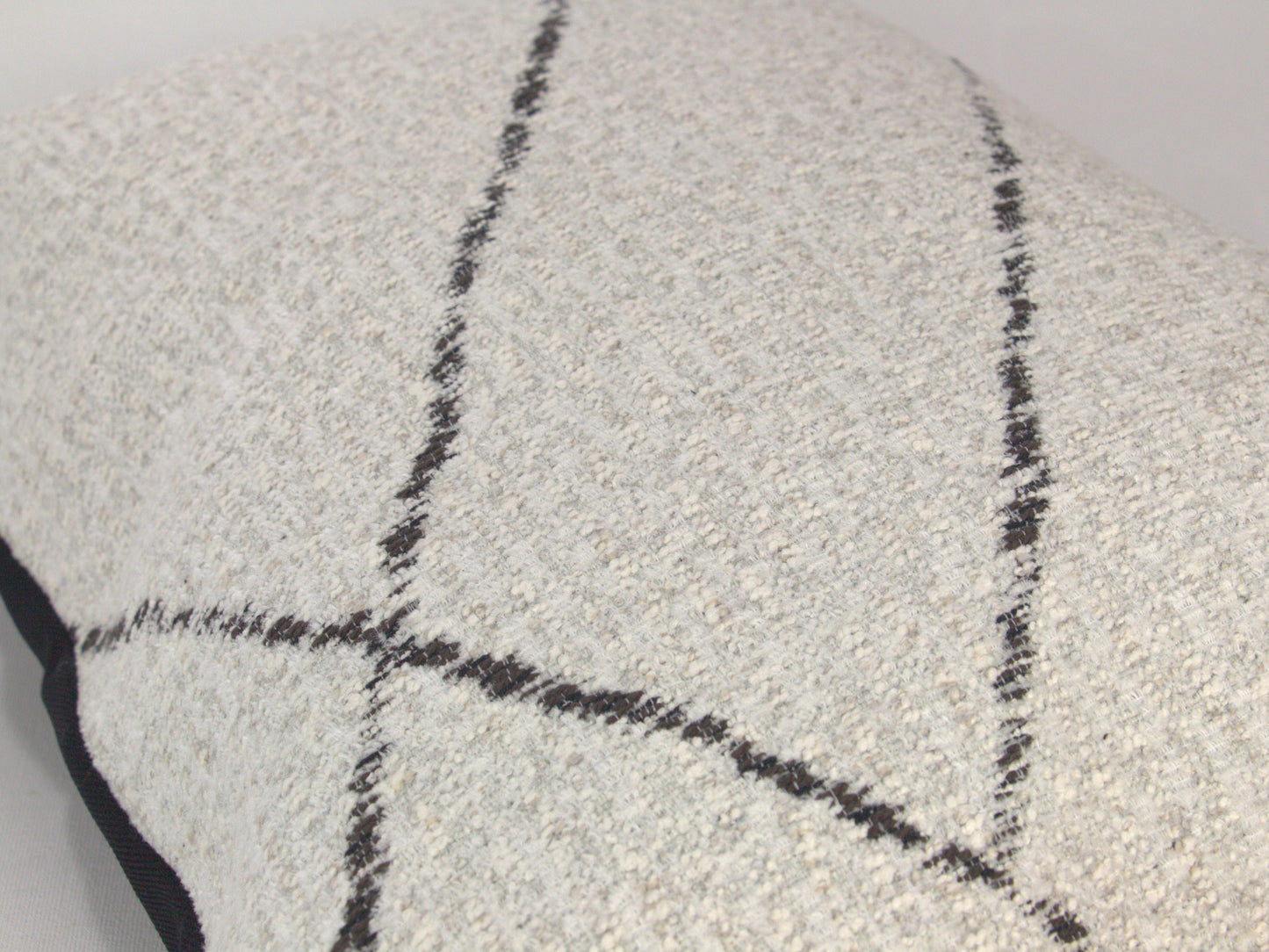 White & Black Moroccan Inspired Pillow Cover, lumbar