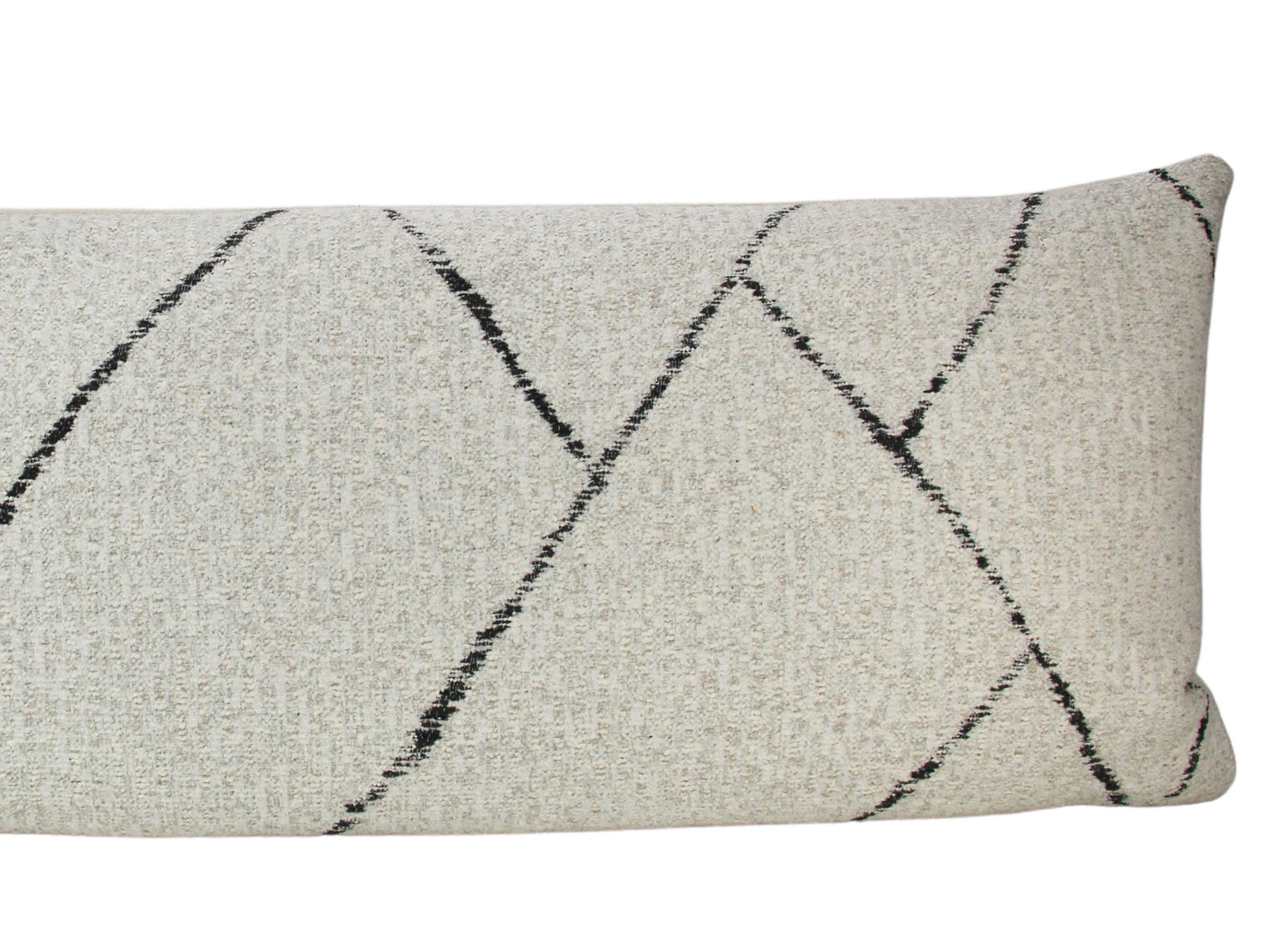 White & Black Moroccan Inspired Pillow Cover, 14x36" or 14x48" long lumbar