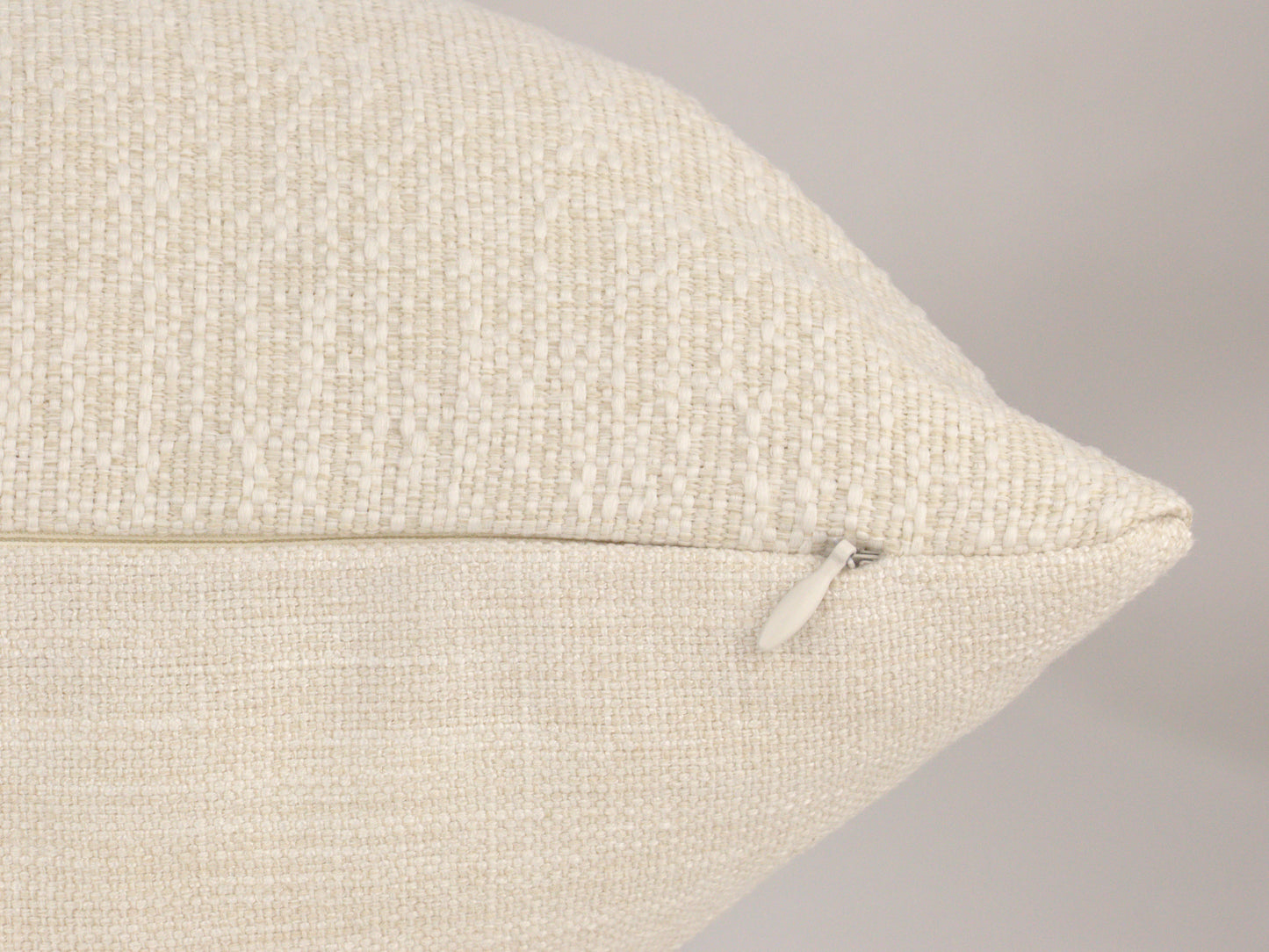 Cream Textured Woven Pillow Cover