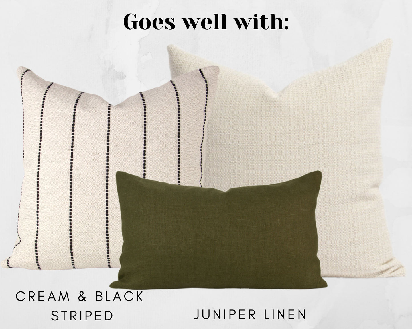 Juniper Green Linen Pillow Cover, 12x20" & 12x24" lumbar