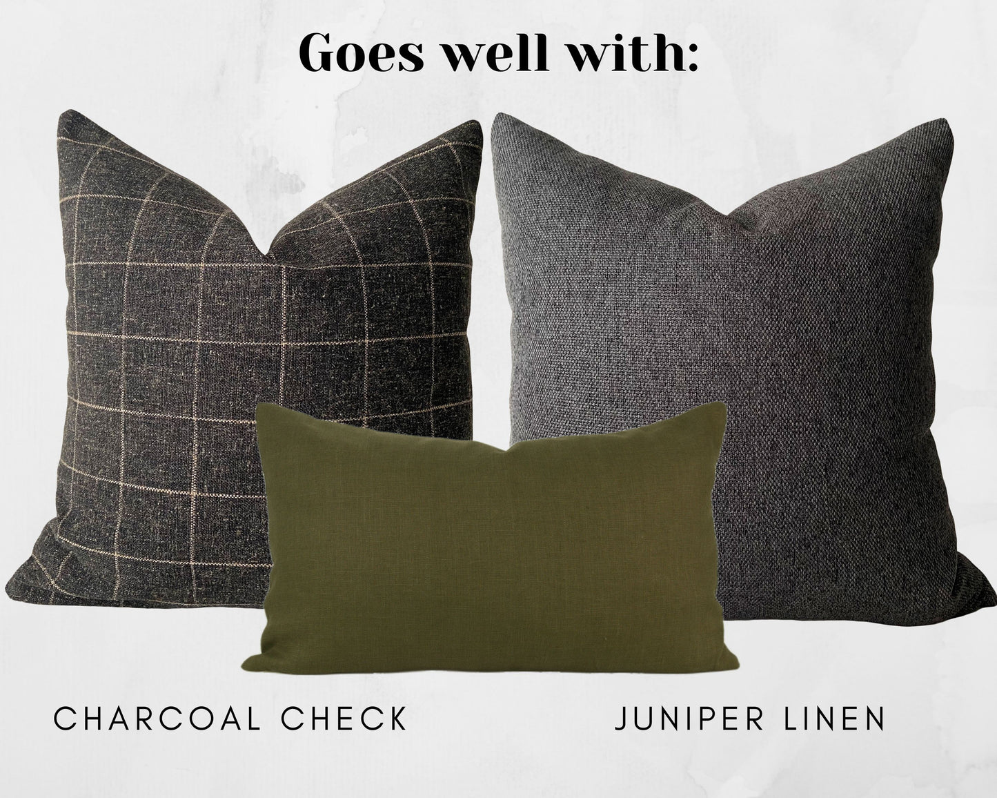 Juniper Green Linen Pillow Cover, 12x20" & 12x24" lumbar