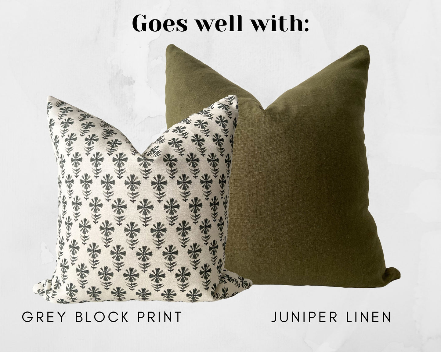 Juniper Green Linen Pillow Cover