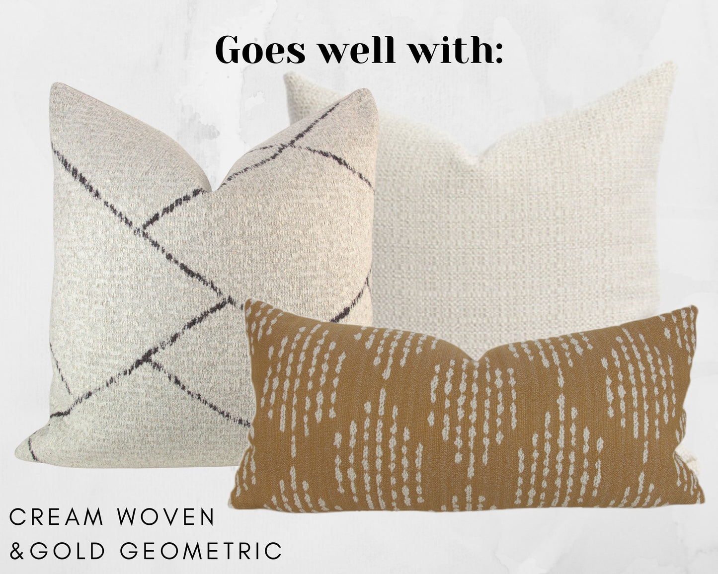 White & Black Moroccan Inspired Textured Pillow Cover