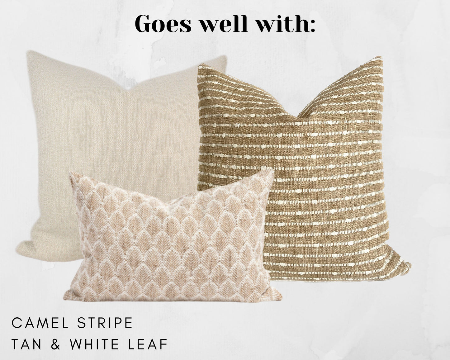 Cream Textured Woven Pillow Cover