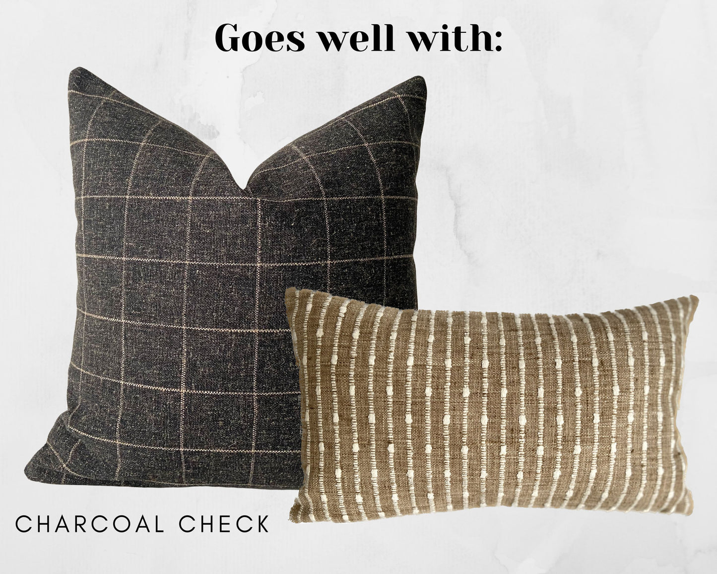 Camel Striped Pillow Cover, lumbar