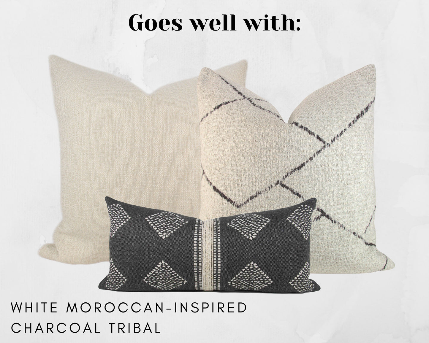 Cream Textured Woven Pillow Cover