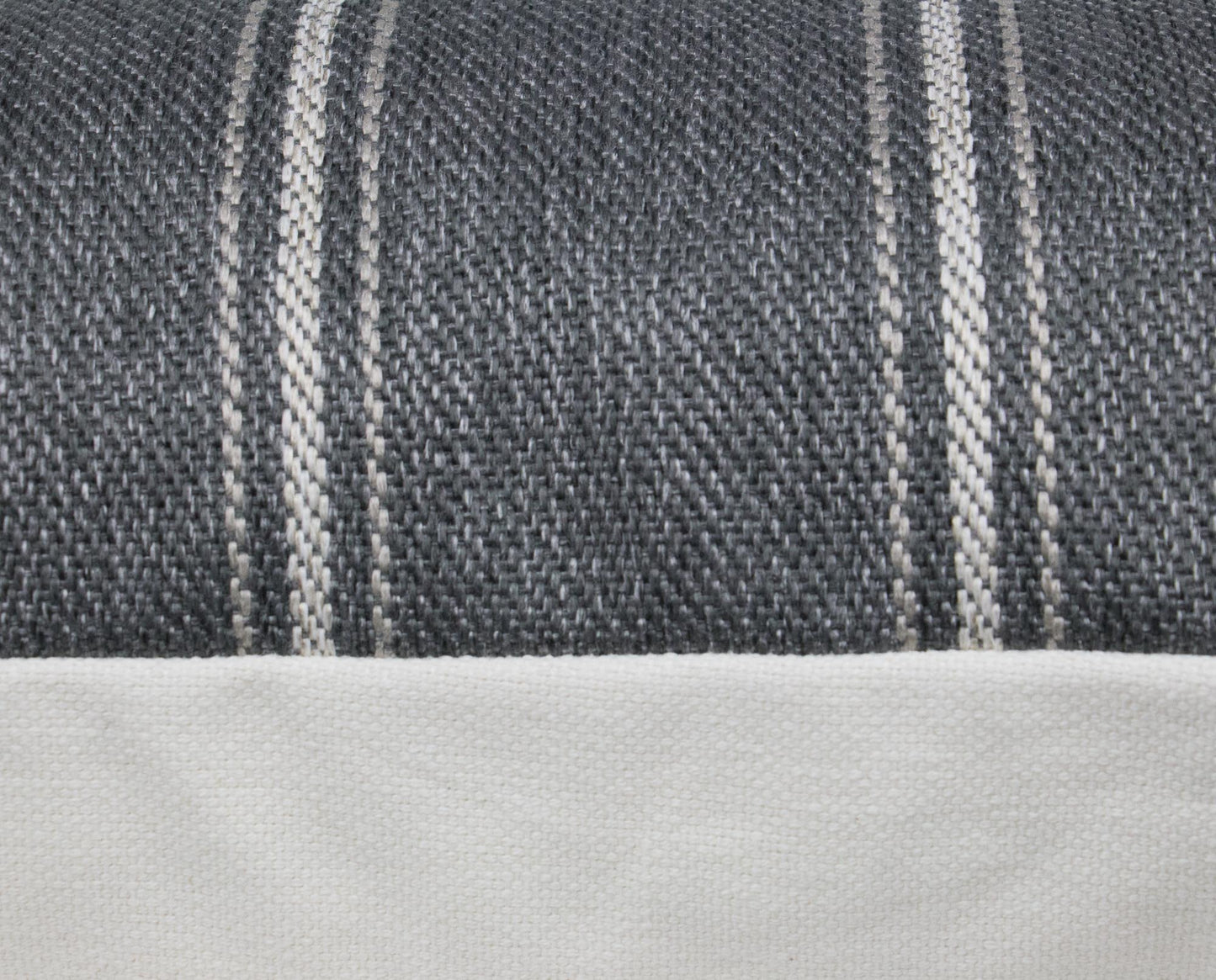 Grey Woven Striped Textured Pillow Cover, 20x20"