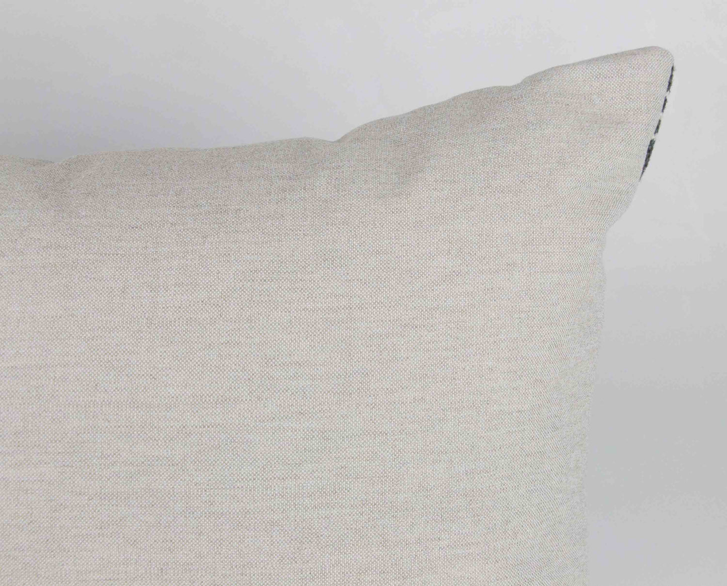 Charcoal Grey & Cream Tribal Pillow Cover, 14x36" long lumbar
