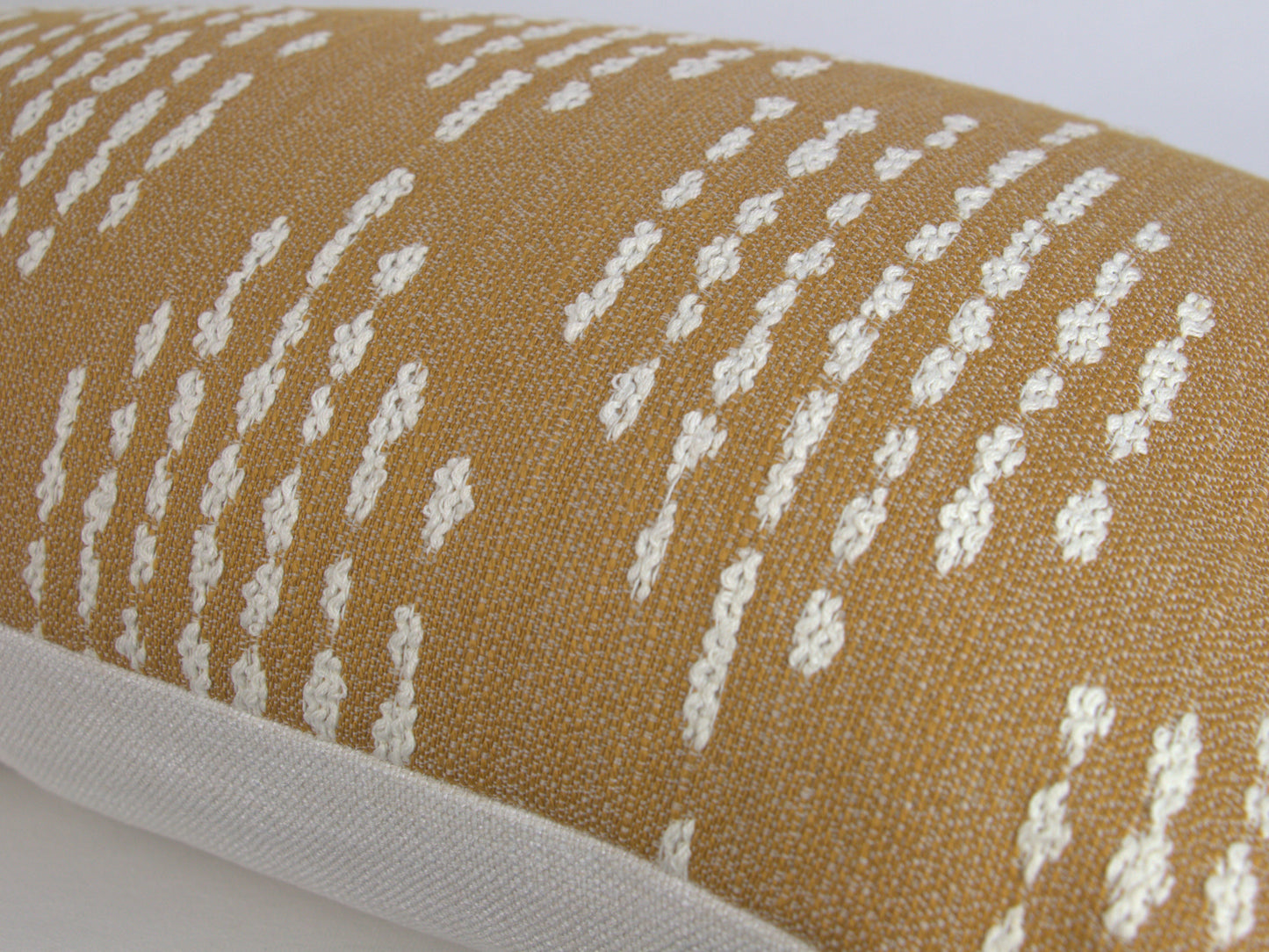 Gold Geometric Pillow Cover, 12x24" lumbar