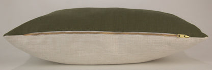 Juniper Green Linen Pillow Cover, 12x20" & 12x24" lumbar