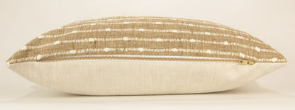 Camel Striped Pillow Cover, 12x20" lumbar