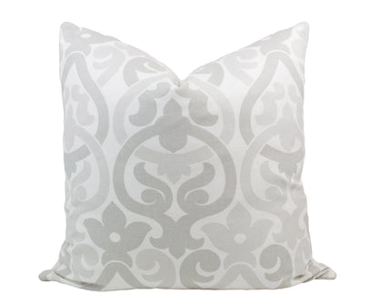White & Grey Otomi Pillow Cover, 20x20"