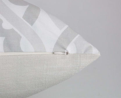 White & Grey Otomi Pillow Cover, 20x20"