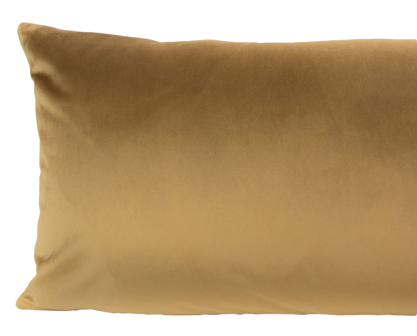 Camel Velvet Long Lumbar Pillow Cover, 14x36"