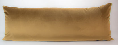 Camel Velvet Long Lumbar Pillow Cover, 14x36"