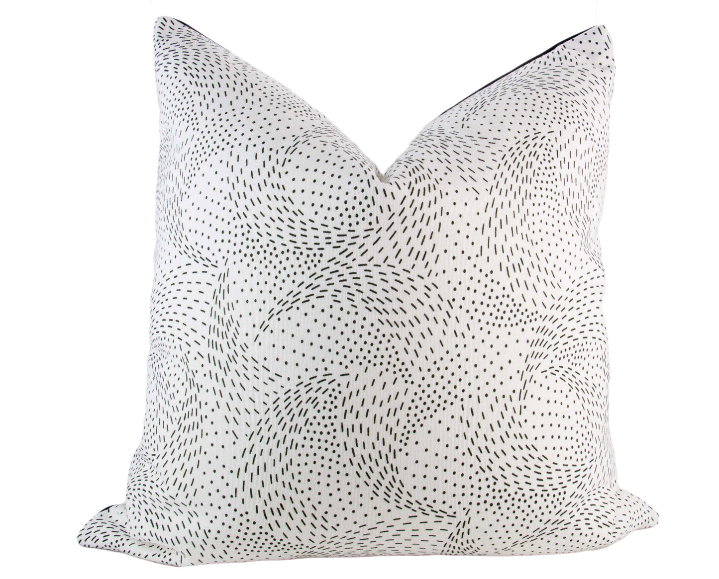 Black & White Swirly Dots Pillow Cover