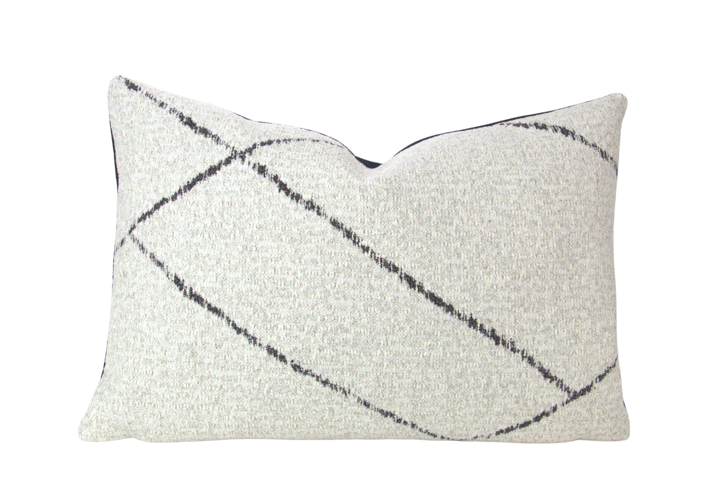 White & Black Moroccan Inspired Pillow Cover, lumbar